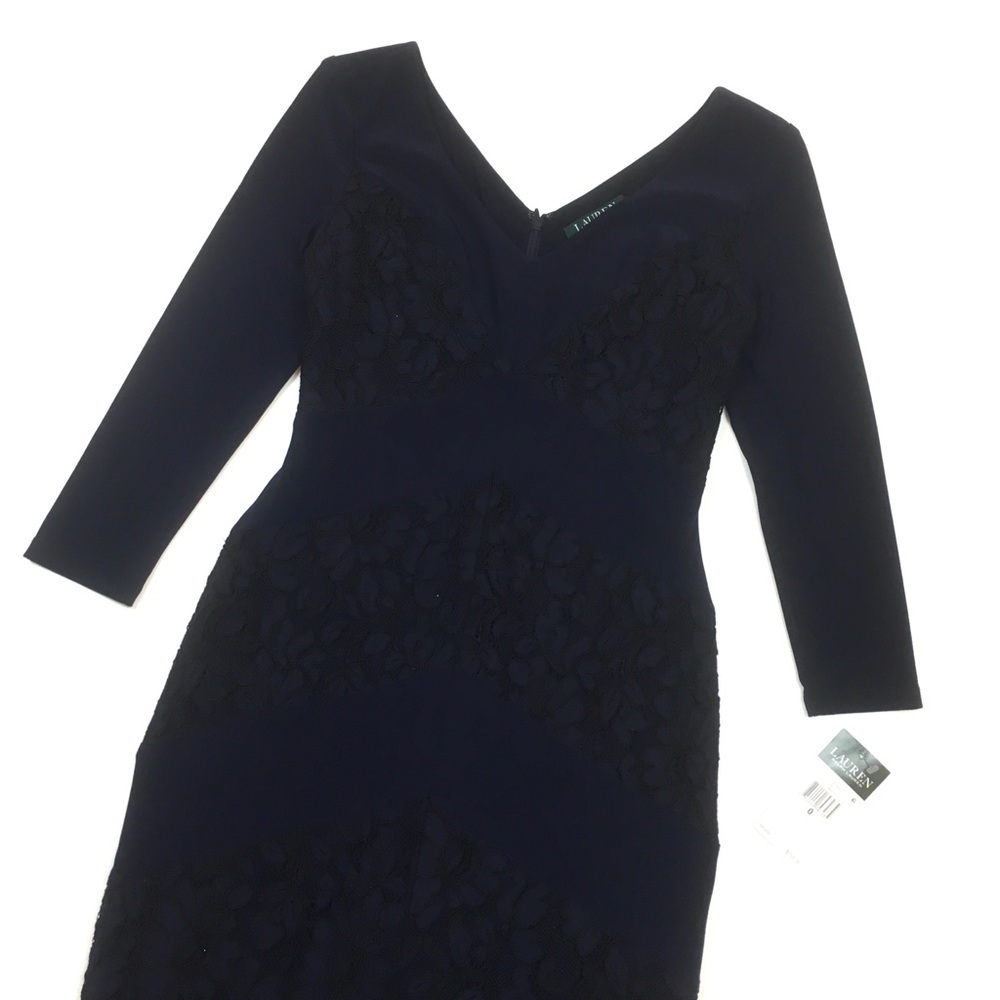 Ralph Lauren lace sheath dress cocktail party NEW - Picture 3 of 8